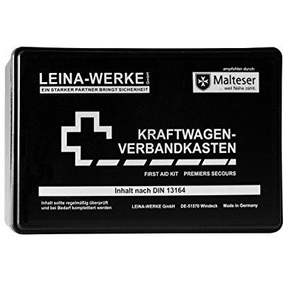 LEINA-WERKE 10002 KFZ-Verbandkasten Standard, Schwarz/Weiß LEINA-WERKE 10002 KFZ-Verbandkasten Standard, Schwarz/Weiß