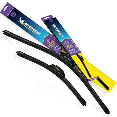 Michelin Perfect Fit 101 Scheibenwischer Set VW Golf 7, Audi A3 650/450mm Gelenkfreie Wischerblätter Perfekte Passform, Geräuscharm Nachhaltige Verpackung Michelin Perfect Fit 101 Scheibenwischer Set VW Golf 7, Audi A3 650/450mm Gelenkfreie Wischerblätter Perfekte Passform, Geräuscharm Nachhaltige Verpackung