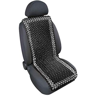 Lampa Samurai Rückenlehne Sitzbezug Holzkugeln grau anthrazit Easy-Fit OEM 54498, Luftaustausch und Massagekomfort Lampa Samurai Rückenlehne Sitzbezug Holzkugeln grau anthrazit Easy-Fit OEM 54498, Luftaustausch und Massagekomfort