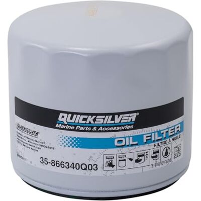 Quicksilver 866340Q03 Ölfilter MerCruiser Sterndrive und Innenbordmotoren, Grau Quicksilver 866340Q03 Ölfilter MerCruiser Sterndrive und Innenbordmotoren, Grau