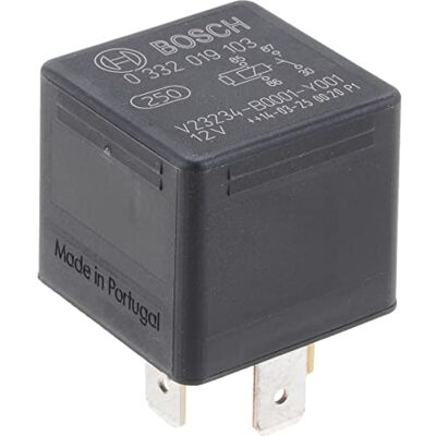 Bosch 0332019103 Mini-Relais 12V 30A, IP5K4, Betriebstemperatur von -40° bis 100°, Schließer-Relais, 5 Pins Bosch 0332019103 Mini-Relais 12V 30A, IP5K4, Betriebstemperatur von -40° bis 100°, Schließer-Relais, 5 Pins