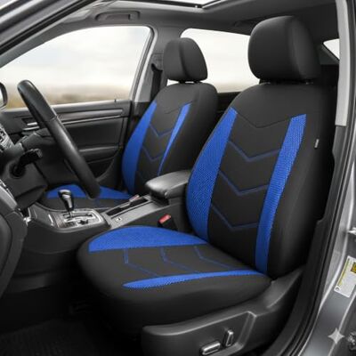 TOYOUN Universal Autositzbezüge für Vordersitze Sitzbezüge Auto Atmungsaktiv Sitzschoner Auto Schonbezug Autositz Vorne 2er Set Autozubehör, Blau TOYOUN Universal Autositzbezüge für Vordersitze Sitzbezüge Auto Atmungsaktiv Sitzschoner Auto Schonbezug Autositz Vorne 2er Set Autozubehör, Blau