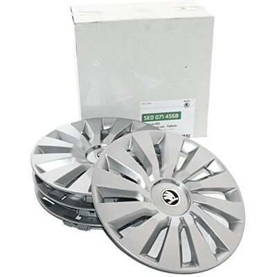 Skoda 5E0071456B Original Radkappen Set 16 Zoll Tekton 6.5Jx16 Radzierblenden 4X Radblenden Silber Skoda 5E0071456B Original Radkappen Set 16 Zoll Tekton 6.5Jx16 Radzierblenden 4X Radblenden Silber