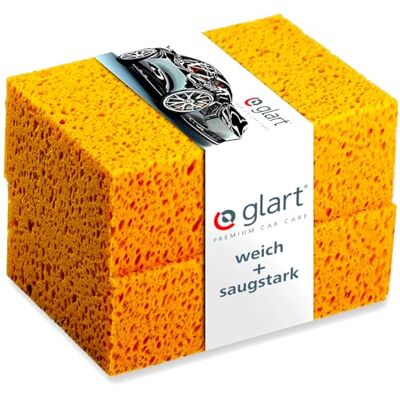 Glart 44WSN Auto Waschschwamm 2er Set, PU-Schaum 18x12x6 cm, saugstark kratzfrei und lackschonend, für Autowäsche, Felgen, Lack und Glas, weich, waschbar, formstabil, benzinresistent Glart 44WSN Auto Waschschwamm 2er Set, PU-Schaum 18x12x6 cm, saugstark kratzfrei und lackschonend, für Autowäsche, Felgen, Lack und Glas, weich, waschbar, formstabil, benzinresistent
