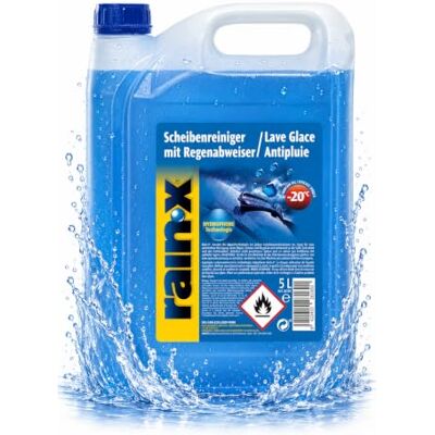 Rain-X Scheibenreiniger mit Regenabweiser Frostschutz bis -20 °C 5L Gebrauchsfertig Hydrophobe Technologie für Klare Sicht Entfernt Wirksam Schlamm, Insekten und Andere Verschmutzungen Rain-X Scheibenreiniger mit Regenabweiser Frostschutz bis -20 °C 5L Gebrauchsfertig Hydrophobe Technologie für Klare Sicht Entfernt Wirksam Schlamm, Insekten und Andere Verschmutzungen