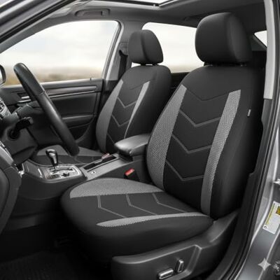 TOYOUN Universal Autositzbezüge für Vordersitze Sitzbezüge Auto Atmungsaktiv Sitzschoner Auto Schonbezug Autositz Vorne 2er Set Autozubehör, Grau TOYOUN Universal Autositzbezüge für Vordersitze Sitzbezüge Auto Atmungsaktiv Sitzschoner Auto Schonbezug Autositz Vorne 2er Set Autozubehör, Grau