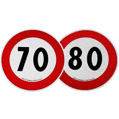 4R Quattroerre.it 1545/40 Selbstklebende Geschwindigkeitsbegrenzung 70 und 80 km/h, EU genehmigt 4R Quattroerre.it 1545/40 Selbstklebende Geschwindigkeitsbegrenzung 70 und 80 km/h, EU genehmigt