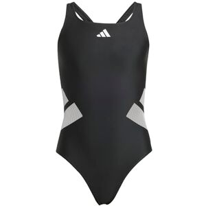 Adidas Mädchen Logo C-Back Swimsuit Kids Swimwear, Black/White, 11-12 Years Adidas Mädchen Logo C-Back Swimsuit Kids Swimwear, Black/White, 11-12 Years