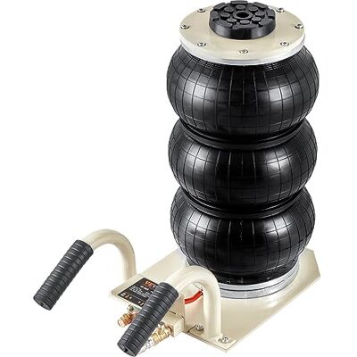 VEVOR Pneumatischer Tragbarer Wagenheber Triple Bag Air Jack 3 t, Dreifachbeutel-Luftheber 140-450 mm Hubhöhe Airbag-Luftwagenheber, 5 Minuten Hub Luftheber Wagenheber mit Kurzem Griff Weiß VEVOR Pneumatischer Tragbarer Wagenheber Triple Bag Air Jack 3 t, Dreifachbeutel-Luftheber 140-450 mm Hubhöhe Airbag-Luftwagenheber, 5 Minuten Hub Luftheber Wagenheber mit Kurzem Griff Weiß