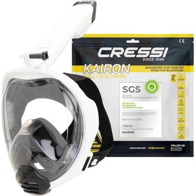 CRESSI seit 1946 Kairon Schnorchelmaske Erwachsene Schwarz/Schwarz L/XL CRESSI seit 1946 Kairon Schnorchelmaske Erwachsene Schwarz/Schwarz L/XL