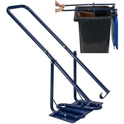 Relaxdays Müllpresse für Mülltonne, Müllverdichter mit Metallplatte, blau Hausmüll, Restmüll, Plastik, manuell, Stahl Relaxdays Müllpresse für Mülltonne, Müllverdichter mit Metallplatte, blau Hausmüll, Restmüll, Plastik, manuell, Stahl