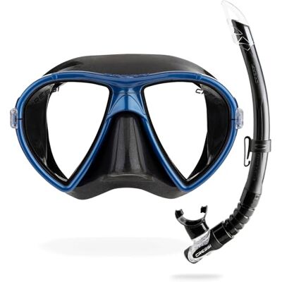 CRESSI Ocean + Gamma Schnorchelset Erwachsene Tauchmaske mit Getrennten Gläsern Silikon Dichtung Geringem Innenvolumen und Komfort Schnorchel für Freitauchen Schnorcheln Tauchen CRESSI Ocean + Gamma Schnorchelset Erwachsene Tauchmaske mit Getrennten Gläsern Silikon Dichtung Geringem Innenvolumen und Komfort Schnorchel für Freitauchen Schnorcheln Tauchen