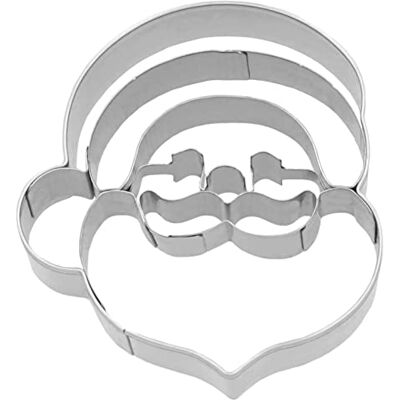 RBV Birkmann Weihnachtsmann-Kopf Ausstecher, Edelstahl, spülmaschinengeeignet, 6 cm, Silber RBV Birkmann Weihnachtsmann-Kopf Ausstecher, Edelstahl, spülmaschinengeeignet, 6 cm, Silber