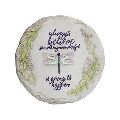 Spoontiques – Gartendekoration – Always Believe Trittstein – Dekorativer Stein für den Garten Spoontiques – Gartendekoration – Always Believe Trittstein – Dekorativer Stein für den Garten
