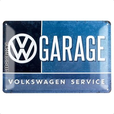 ART Retro Blechschild, 20 x 30 cm, VW – Garage Original Volkswagen Lizenzprodukt (OLP), aus Metall, Vintage Design, Blechschilder Sprüche, Geschenk-Idee für VW Bus Fans ART Retro Blechschild, 20 x 30 cm, VW – Garage Original Volkswagen Lizenzprodukt (OLP), aus Metall, Vintage Design, Blechschilder Sprüche, Geschenk-Idee für VW Bus Fans