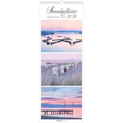 Alpha Strandgeflüster – Momente am Meer 2026 – XXL-Streifenkalender 25×69 cm, Wandkalender mit 3 maritimen Fotos pro Monat, hochwertiger Bildkalender Küsten & Strände Alpha Strandgeflüster – Momente am Meer 2026 – XXL-Streifenkalender 25×69 cm, Wandkalender mit 3 maritimen Fotos pro Monat, hochwertiger Bildkalender Küsten & Strände
