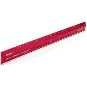 transotype Schneidelineal PRO, 60 cm lang, Lineal aus Aluminium in knalligem Rot, rutschfest, robust, mit Stahl-Schneidekante und extra breitem 50 mm Aluminium-Profil transotype Schneidelineal PRO, 60 cm lang, Lineal aus Aluminium in knalligem Rot, rutschfest, robust, mit Stahl-Schneidekante und extra breitem 50 mm Aluminium-Profil