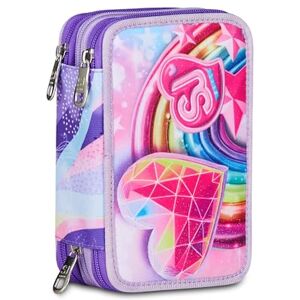 SJ GANG STYLE JAM GANG Schulmäppchen mit 3 Reißverschlüssen, Rosa, Federmäppchen, Dreifachfach mit Stiften, Bleistiften, Farben, Zubehör Rucksack, Grundschulen, Mädchen, Rosa, Modern SJ GANG STYLE JAM GANG Schulmäppchen mit 3 Reißverschlüssen, Rosa, Federmäppchen, Dreifachfach mit Stiften, Bleistiften, Farben, Zubehör Rucksack, Grundschulen, Mädchen, Rosa, Modern