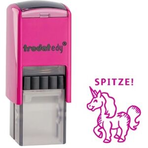 Trodat edy FIX Motivationsstempel für Lehrer und Pädagogen, Stempelset zum Motivieren – 1 Motiv Einhorn SPITZE, Deutsch, Gehäuse Pink, Abdruck Pink, Selbstfärbend, 20 x 20 mm Trodat edy FIX Motivationsstempel für Lehrer und Pädagogen, Stempelset zum Motivieren – 1 Motiv Einhorn SPITZE, Deutsch, Gehäuse Pink, Abdruck Pink, Selbstfärbend, 20 x 20 mm