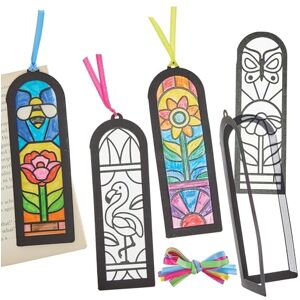 Baker Ross FN559 Sommer-Lesezeichen zum Ausmalen mit Buntglas-Effekt – 10er-Pack, Lesezeichen basteln für Kinder, Bastelideen zum Weltbuchtag Baker Ross FN559 Sommer-Lesezeichen zum Ausmalen mit Buntglas-Effekt – 10er-Pack, Lesezeichen basteln für Kinder, Bastelideen zum Weltbuchtag