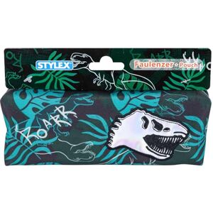 Stylex 47093 Faulenzer-Mäppchen mit Dino-Design, 3D Applikation und Reißverschlussanhänger, ca. 20 x 7 x 7 cm Stylex 47093 Faulenzer-Mäppchen mit Dino-Design, 3D Applikation und Reißverschlussanhänger, ca. 20 x 7 x 7 cm
