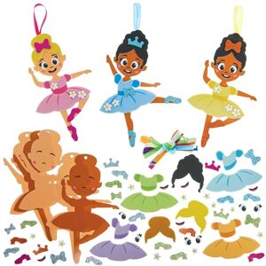 Baker Ross FN548 Ballerina Mix & Match Dekorationssets – 8er-Pack, Schaumstoff-Bastelsets für Kinder Baker Ross FN548 Ballerina Mix & Match Dekorationssets – 8er-Pack, Schaumstoff-Bastelsets für Kinder