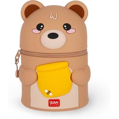 LEGAMI Super Kawaii Federmäppchen, 13x19x13 cm Teddy Bear aus weichem Silikon, fasst bis zu 100 Stifte LEGAMI Super Kawaii Federmäppchen, 13x19x13 cm Teddy Bear aus weichem Silikon, fasst bis zu 100 Stifte