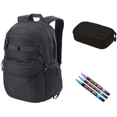 NITRO Future Hero Set inkl. Pencil Case XL True Black & POSCA Creative Marker NITRO Future Hero Set inkl. Pencil Case XL True Black & POSCA Creative Marker