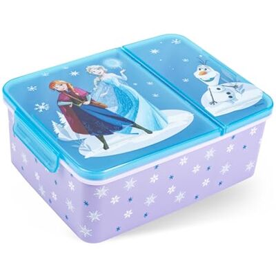 p:os Frozen Die Eiskönigin Brotdose Kinder mit 2 Fächern – Bento Box Zwei Fächer, Clipverschluss mit Dichtung, in Lila – Snackbox und Vesperdose für Kita und Schule, ab 3 Jahren p:os Frozen Die Eiskönigin Brotdose Kinder mit 2 Fächern – Bento Box Zwei Fächer, Clipverschluss mit Dichtung, in Lila – Snackbox und Vesperdose für Kita und Schule, ab 3 Jahren