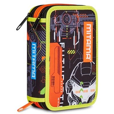 Mitama Federmäppchen mit 3 Fächern und 47 Teilen, gefülltes Schüleretui, Federtasche für Schreibwaren, mit Stiften, Kugelschreiber; Mädchen, Jungen, Grundschule, Mehrfarbig Mitama Federmäppchen mit 3 Fächern und 47 Teilen, gefülltes Schüleretui, Federtasche für Schreibwaren, mit Stiften, Kugelschreiber; Mädchen, Jungen, Grundschule, Mehrfarbig