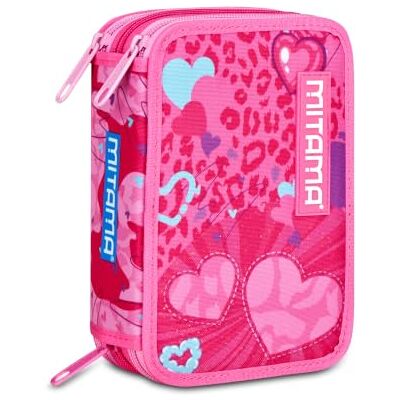 Mitama Federmäppchen, Federtasche für Schreibwaren, Etui komplett mit Bleistiften, Filzstiften, Schulmaterial, mit 3 Fächern, Mädchen, Schule Grundschule, XXL rosa Mitama Federmäppchen, Federtasche für Schreibwaren, Etui komplett mit Bleistiften, Filzstiften, Schulmaterial, mit 3 Fächern, Mädchen, Schule Grundschule, XXL rosa