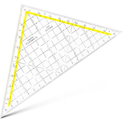 Aristo 1650/1 TZ-Dreieck (Hypotenuse 22,5 cm, Tuschenoppen, keine Facette, Plexiglas mit Tiefenprägung, Made in Austria) transparent Aristo 1650/1 TZ-Dreieck (Hypotenuse 22,5 cm, Tuschenoppen, keine Facette, Plexiglas mit Tiefenprägung, Made in Austria) transparent