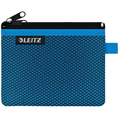 Leitz WOW Mäppchen mit 2 Fächern, Leichtläufiger Reißverschluss, Abwaschbar, Ideales Nylon-Portemonnaie, Größe S, 14 x 10,5 cm, Blau, 40110036 Leitz WOW Mäppchen mit 2 Fächern, Leichtläufiger Reißverschluss, Abwaschbar, Ideales Nylon-Portemonnaie, Größe S, 14 x 10,5 cm, Blau, 40110036