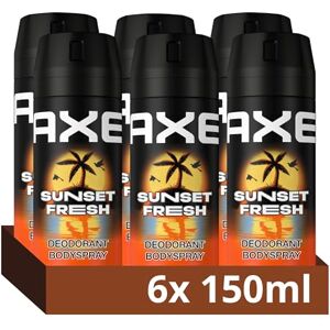 Axe Bodyspray Sunset Fresh Deo ohne Aluminiumsalze sorgt 48 Stunden lang für effektiven Schutz vor Körpergeruch 6x 150 ml Axe Bodyspray Sunset Fresh Deo ohne Aluminiumsalze sorgt 48 Stunden lang für effektiven Schutz vor Körpergeruch 6x 150 ml