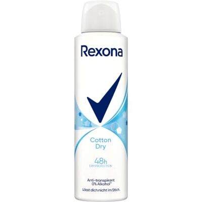 Rexona Women Anti Transpirant Spray Cotton Dry Deospray mit 48 Stunden Schutz gegen Körpergeruch und Achselnässe mit Anti-Transpirant-Technologie 6x 150 ml Rexona Women Anti Transpirant Spray Cotton Dry Deospray mit 48 Stunden Schutz gegen Körpergeruch und Achselnässe mit Anti-Transpirant-Technologie 6x 150 ml