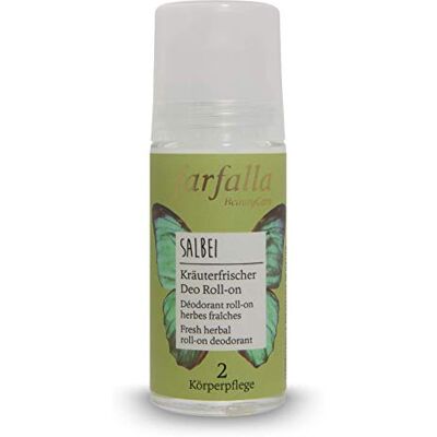 farfalla Deo Roll-on Salbei 50 ml Deodoarant mit 24h Schutz 100% zertifizierte Naturkosmetik Aluminiumfrei & vegan farfalla Deo Roll-on Salbei 50 ml Deodoarant mit 24h Schutz 100% zertifizierte Naturkosmetik Aluminiumfrei & vegan