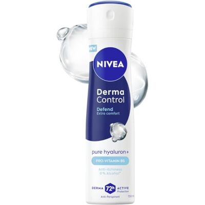NIVEA Derma Control Defend Damen Antitranspirant 72h Schutz Hyaluronsäure Spray 150ml NIVEA Derma Control Defend Damen Antitranspirant 72h Schutz Hyaluronsäure Spray 150ml