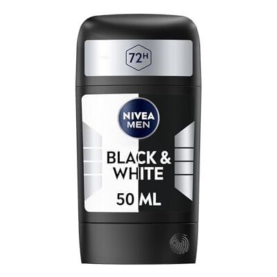 NIVEA MEN Black & White Original Masculin Stick – Deodorant für Herren, 72H Anti-Transpirant für die Achseln – 5-in-1-Schutz gegen Flecken & Reizungen – Derma Active – für alle Hauttypen – 50 ml NIVEA MEN Black & White Original Masculin Stick – Deodorant für Herren, 72H Anti-Transpirant für die Achseln – 5-in-1-Schutz gegen Flecken & Reizungen – Derma Active – für alle Hauttypen – 50 ml