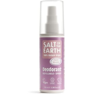 Salt Of the Earth Natürliches Deodorant-Spray, Pfingstrosenblüte – Vegan, Lang anhaltender Schutz, Nachfüllbar, 100% natürliche Inhaltsstoffe – 100ml Salt Of the Earth Natürliches Deodorant-Spray, Pfingstrosenblüte – Vegan, Lang anhaltender Schutz, Nachfüllbar, 100% natürliche Inhaltsstoffe – 100ml