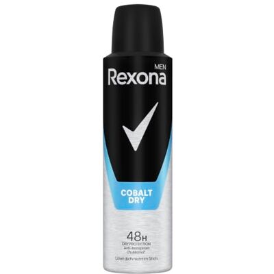 Rexona Men Anti Transpirant Spray Cobalt Dry x 150 ml Mit 48 Stunden Schutz gegen Körpergeruch und Achselnässe Rexona Men Anti Transpirant Spray Cobalt Dry x 150 ml Mit 48 Stunden Schutz gegen Körpergeruch und Achselnässe