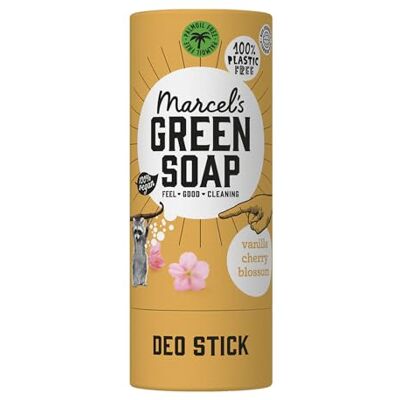 Marcel's Green Soap – Deodorant Stick Vanille & Kirschblüte – Mikroplastikfreie Formel – Vegan – 40 g Marcel's Green Soap – Deodorant Stick Vanille & Kirschblüte – Mikroplastikfreie Formel – Vegan – 40 g