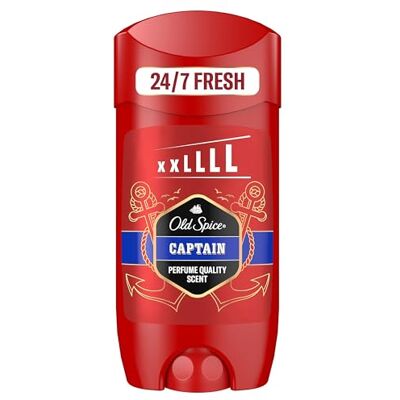 Old Spice Captain Deostick für Männer 85 ml, 24/7 Frischhh bei täglicher Anwendung, langanhaltender Duft in Parfumqualität, Schutz vor Gerüchen, Ohne Aluminiumsalze, unsichtbar auf Schwarz und Weiß Old Spice Captain Deostick für Männer 85 ml, 24/7 Frischhh bei täglicher Anwendung, langanhaltender Duft in Parfumqualität, Schutz vor Gerüchen, Ohne Aluminiumsalze, unsichtbar auf Schwarz und Weiß