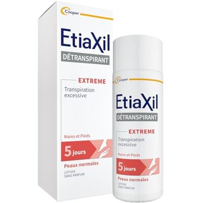 ETIAXIL Deodorant Deodorant – Behandlung von übermäßigem Schwitzen – Füße und Hände – Extreme normale Haut – 5 Tage Wirksamkeit – 100 ml ETIAXIL Deodorant Deodorant – Behandlung von übermäßigem Schwitzen – Füße und Hände – Extreme normale Haut – 5 Tage Wirksamkeit – 100 ml