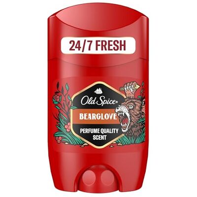 Old Spice Bearglove Deostick für Männer 50ml ohne Aluminiumsalze 24/7 Frisch bei täglicher Anwendung, langanhaltender Duft in Parfumqualität, unsichtbar auf Schwarz und Weiß Old Spice Bearglove Deostick für Männer 50ml ohne Aluminiumsalze 24/7 Frisch bei täglicher Anwendung, langanhaltender Duft in Parfumqualität, unsichtbar auf Schwarz und Weiß