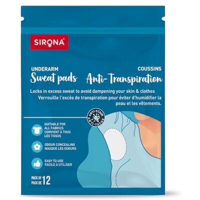 Sirona Einweg-Achselpads, Antitranspirant Absorbent Geruch Blocker Pads Achsel Kleid Shields, kämpft Hyperhidrose (12 Pads) Sirona Einweg-Achselpads, Antitranspirant Absorbent Geruch Blocker Pads Achsel Kleid Shields, kämpft Hyperhidrose (12 Pads)