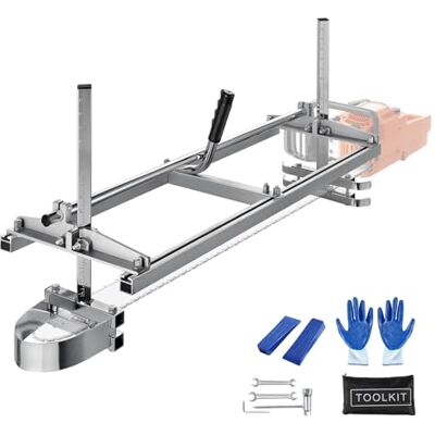 VEVOR Tragbares Sägewerk Stahl Kettensägenmühle Sägemühle 5,08–300mm Schnittstärke Geeignet für 355-914mm Kettensägeschienen EIN Flexibles Schneidführungssystem für Bauarbeiter, Holzarbeiter VEVOR Tragbares Sägewerk Stahl Kettensägenmühle Sägemühle 5,08–300mm Schnittstärke Geeignet für 355-914mm Kettensägeschienen EIN Flexibles Schneidführungssystem für Bauarbeiter, Holzarbeiter