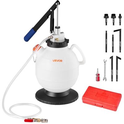 VEVOR Getriebeölpumpe, 7,5 L Fassungsvermögen, Manuelles ATF-Öleinfüllgerät mit 8 ATF-Adaptern & 120 cm Auslass, Ölabsaugpumpe mit HDPE-Tank für Autos & Rasenmäher VEVOR Getriebeölpumpe, 7,5 L Fassungsvermögen, Manuelles ATF-Öleinfüllgerät mit 8 ATF-Adaptern & 120 cm Auslass, Ölabsaugpumpe mit HDPE-Tank für Autos & Rasenmäher