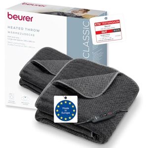 Beurer HD 65 Heizdecke, leichte Wärmedecke aus weichem Material mit 3 Temperaturstufen, Heizdecke mit Abschaltautomatik und Sicherheitssystem, maschinenwaschbar bei 30 °C, made in Europe, grau Beurer HD 65 Heizdecke, leichte Wärmedecke aus weichem Material mit 3 Temperaturstufen, Heizdecke mit Abschaltautomatik und Sicherheitssystem, maschinenwaschbar bei 30 °C, made in Europe, grau