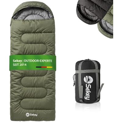 Sekey Schlafsack 220 x 80 cm 1,45 kg 3-Jahreszeiten-Deckenschlafsack, 2-in-1 als Decke nutzbar, 10 °C bis 20 °C Separate Fußbelüftung, Anti-Klemm-Reißverschluss für Camping & Outdoor, Grün Sekey Schlafsack 220 x 80 cm 1,45 kg 3-Jahreszeiten-Deckenschlafsack, 2-in-1 als Decke nutzbar, 10 °C bis 20 °C Separate Fußbelüftung, Anti-Klemm-Reißverschluss für Camping & Outdoor, Grün