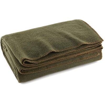 Ever Ready First Aid Grün Olive Wolle warm Decke, feuerbeständig, 168 x 229 cm (80% Wolle) – US Militärische Ever Ready First Aid Grün Olive Wolle warm Decke, feuerbeständig, 168 x 229 cm (80% Wolle) – US Militärische